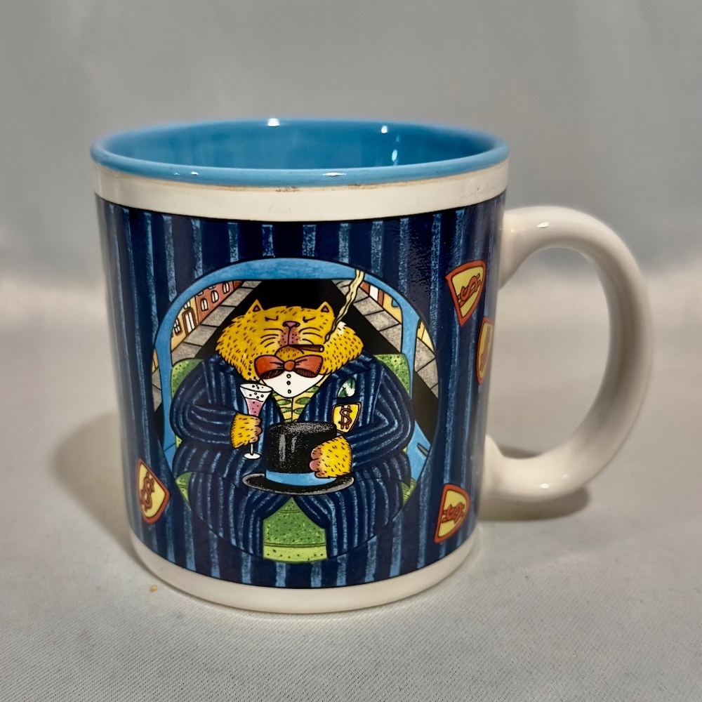 Vintage Ceramic Cat Mug Catilac Novelty Coffee Cup Mug Kitten